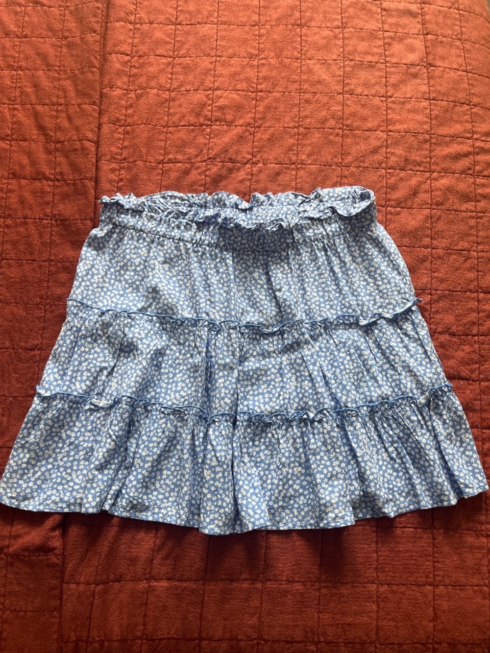 Baby Blue Floral Skirt
